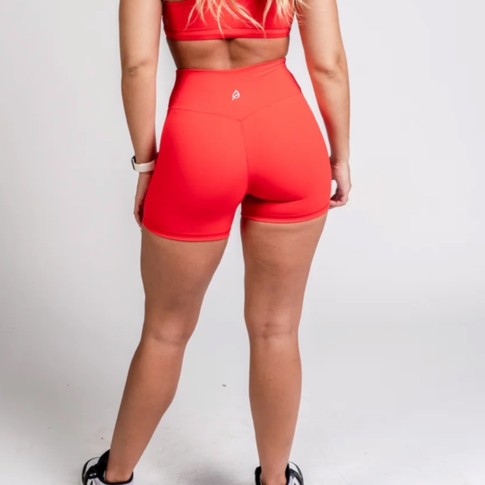 Ptula Women's Red Biker Shorts